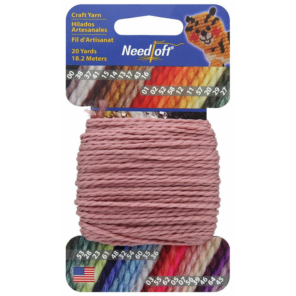 Needloft Craft, Nylon Yarn, 20 Yard, Spool, Pink